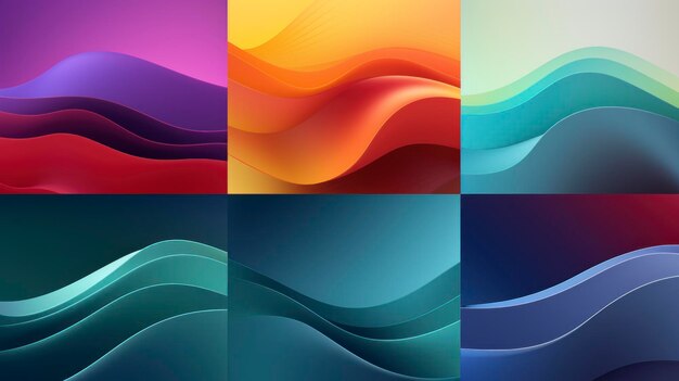 Colorful background and wallpaper set with interesting shapes pack for business card or flyer illu