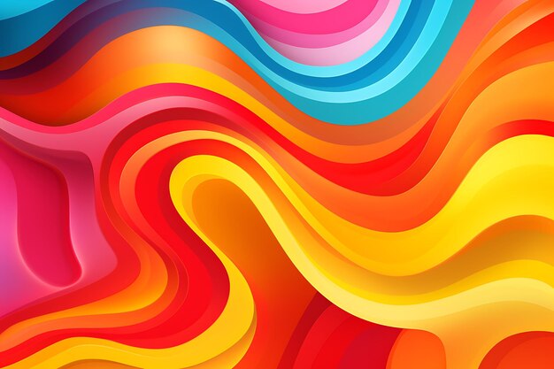 Colorful background with 3d fluid wave