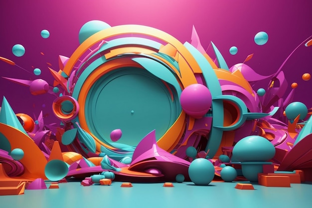 Colorful background with abstract shape