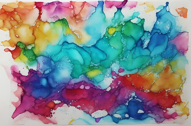 Colorful background with alcohol ink