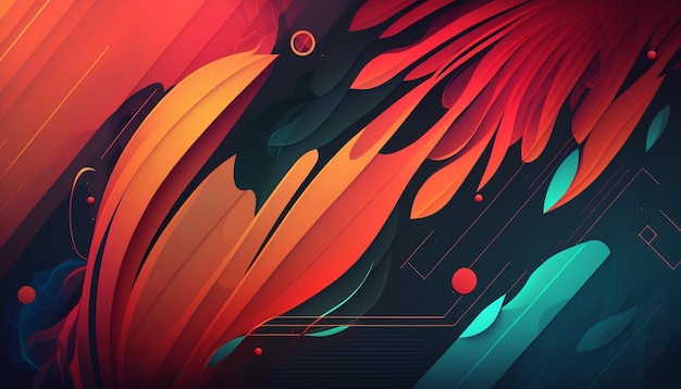 A colorful background with a bird on it