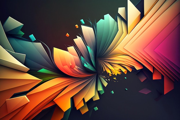 A colorful background with a black background and a colorful design.