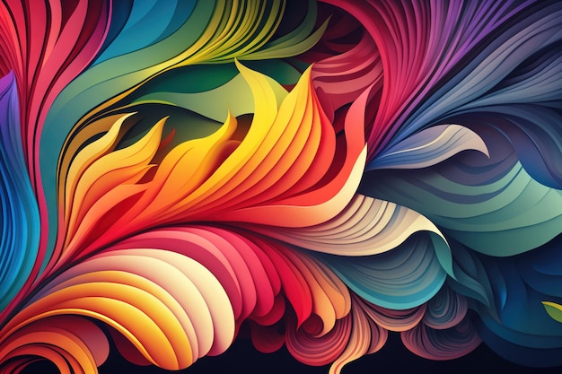 Colorful background with a black background and a colorful design