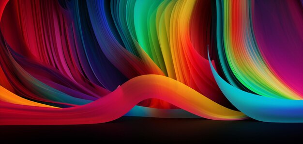 A colorful background with a black background and a colorful swirl