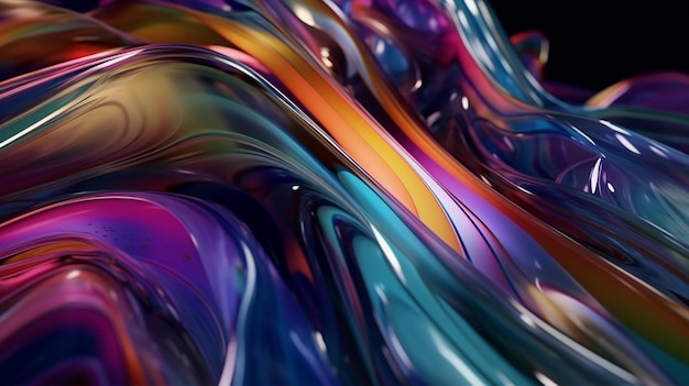 A colorful background with a black background and a colorful swirl.