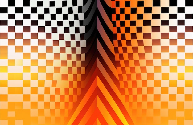 A colorful background with black and orange stripes