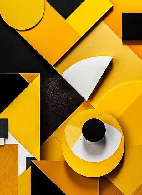 Colorful background with a black and yellow design that says yellow