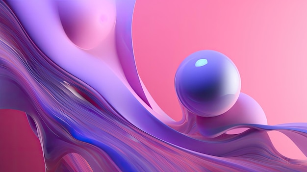 A colorful background with a blue ball in the middle