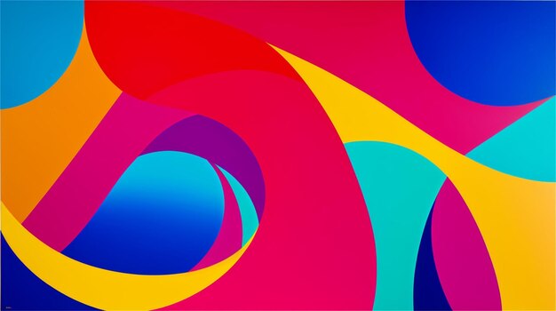 A colorful background with a blue circle and the word " on it "