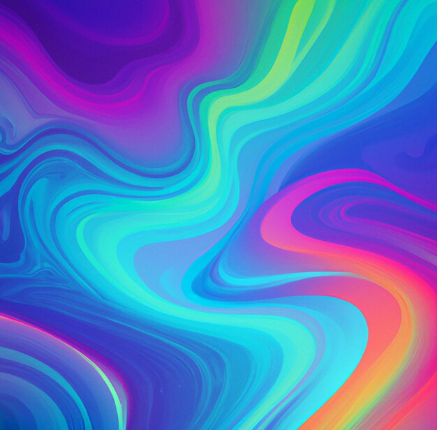 A colorful background with a blue and green swirls.