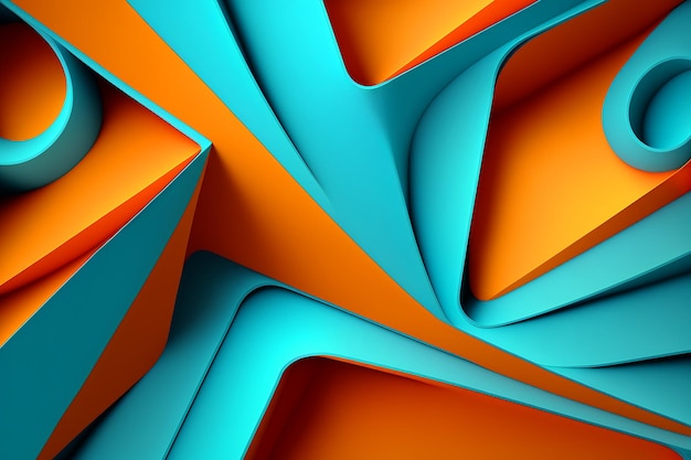 A colorful background with a blue and orange background