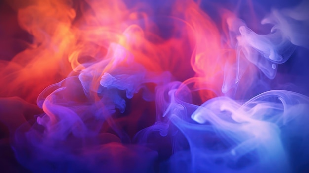 A colorful background with a blue and orange smoke.