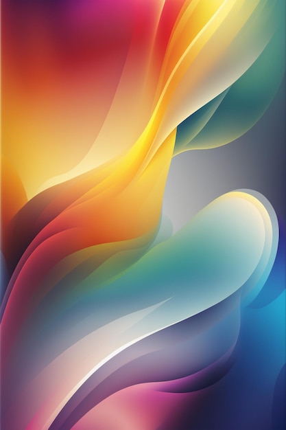 Colorful background with a blue and orange swirls.