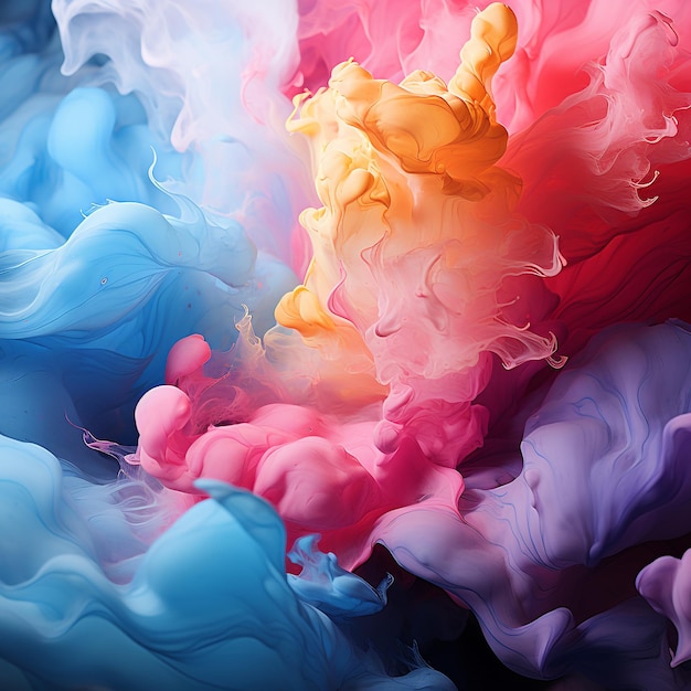 A colorful background with a blue and pink background