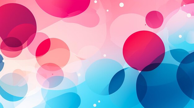 A colorful background with a blue and pink circles