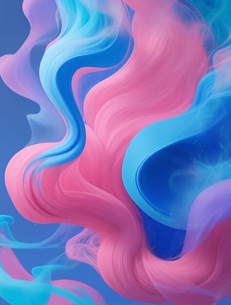 A colorful background with a blue and pink smoke