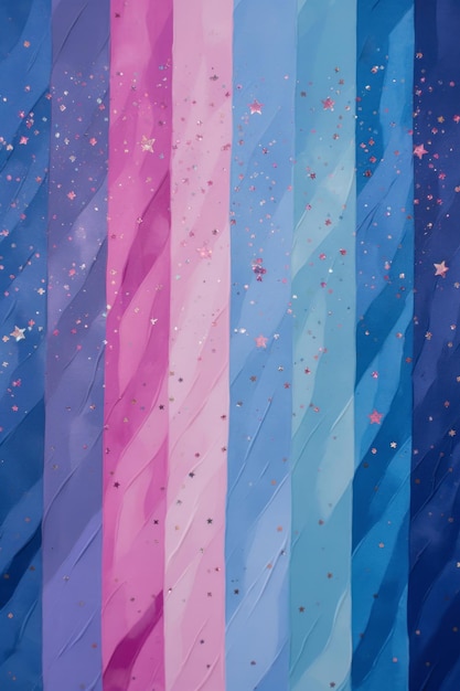 Foto uno sfondo colorato con una bandiera verticle trans pride blu e rosa dipinto ad alto dettaglio