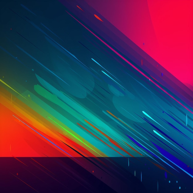 A colorful background with a blue and red gradient.