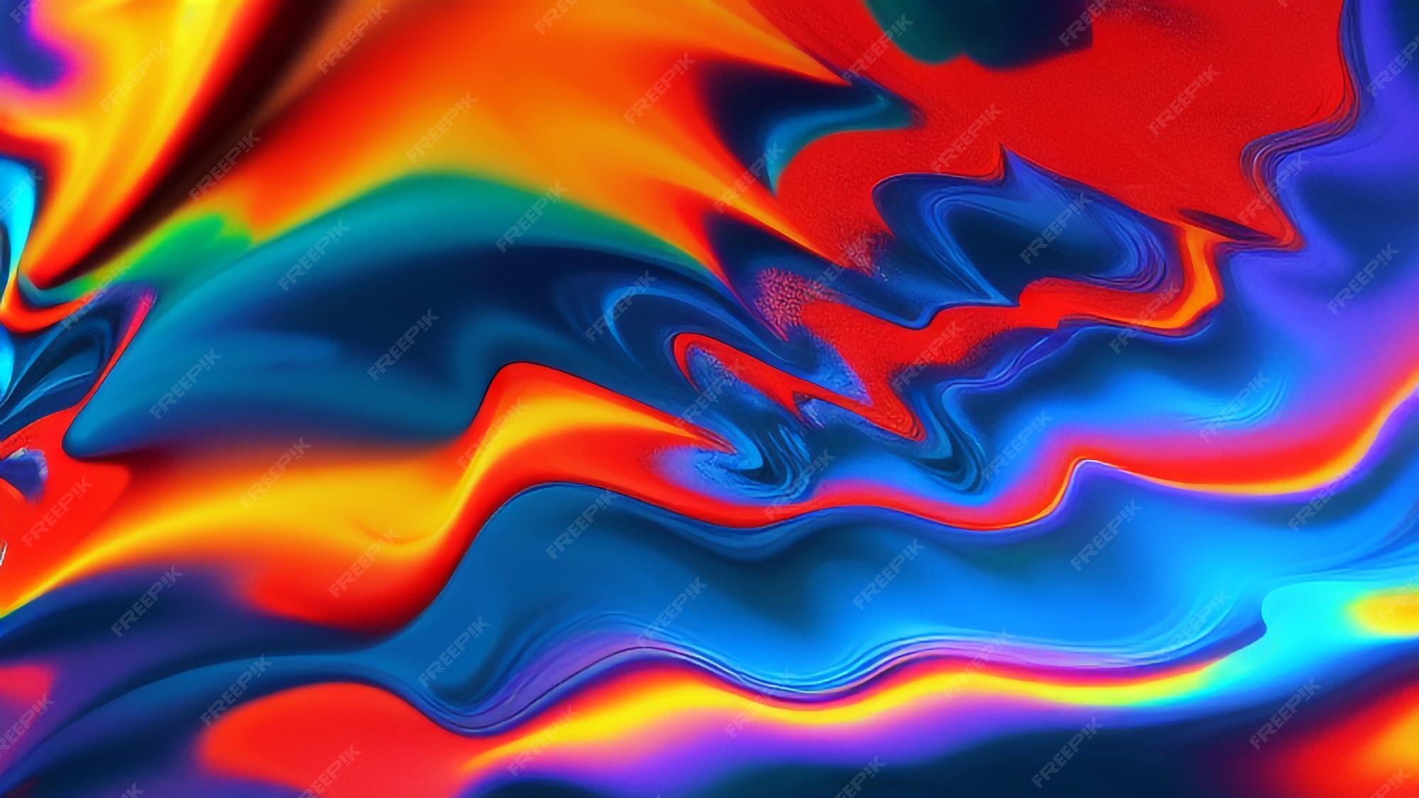 Premium Photo | A colorful background with a blue and red swirls.
