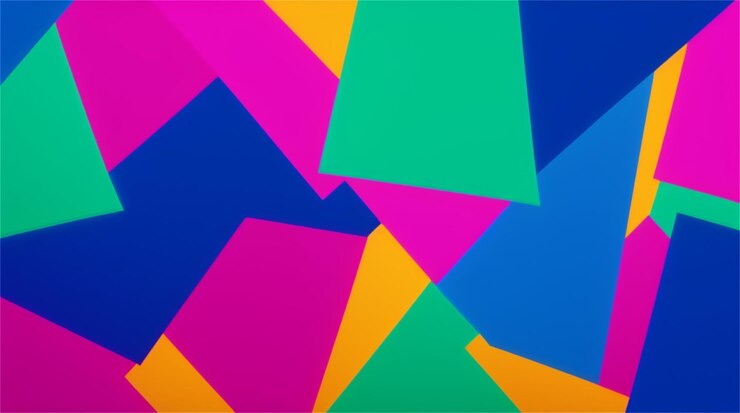 Photo a colorful background with a blue square and the word " z " on it.