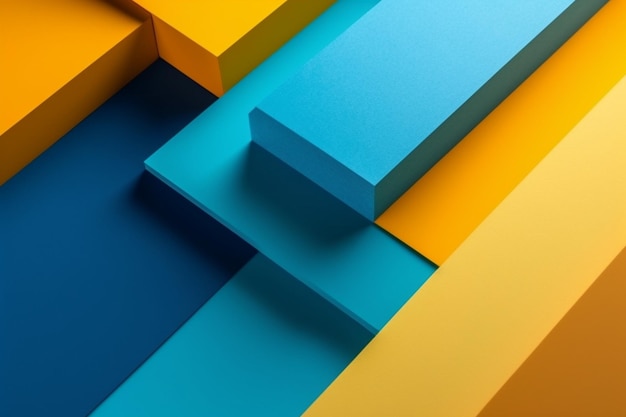 A colorful background with a blue and yellow box.