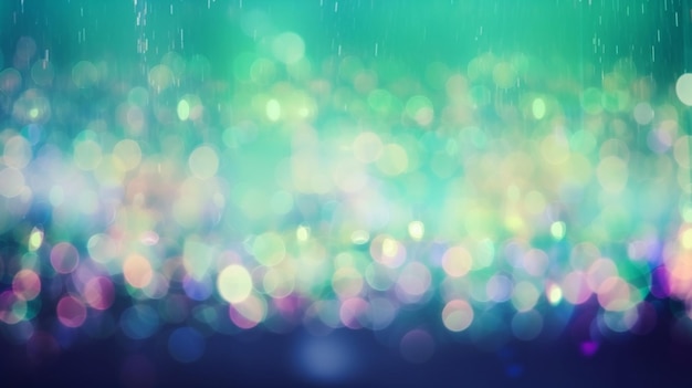 A colorful background with a blurry blue and green background with a blurry bokeh.