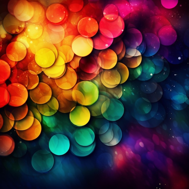 A colorful background with a blurry image of the word love.