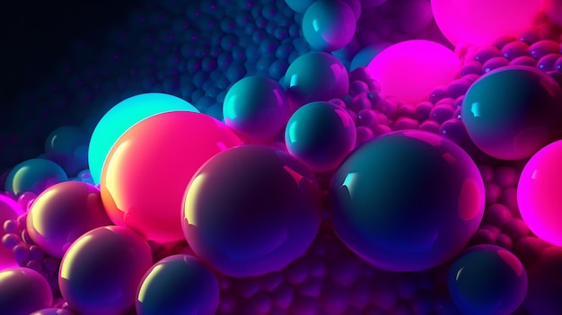 A colorful background with a bunch of balls.