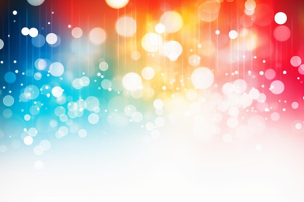 a colorful background with circles and lights