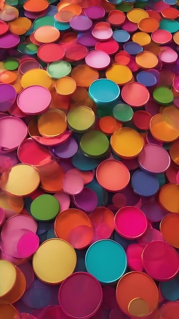 A colorful background with circles in the middle