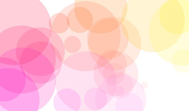 A colorful background with circles in pink and orange.