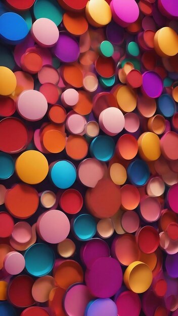 A colorful background with circles and a square in the middle