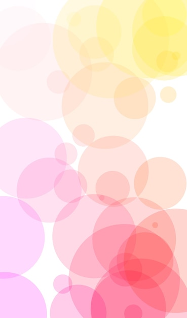 A colorful background with circles and the word bubble.