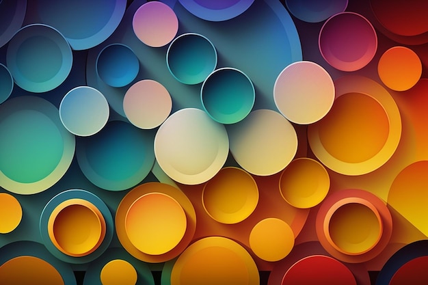 A colorful background with circles