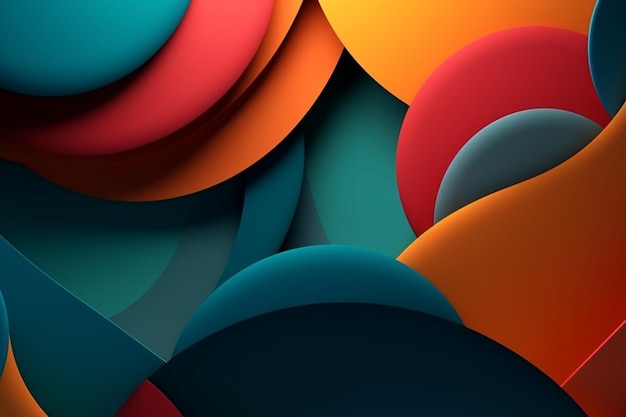 A colorful background with circles