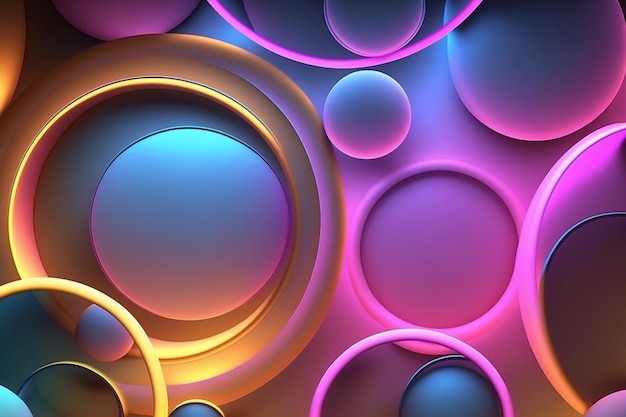 A colorful background with circles