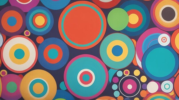 A colorful background with circles