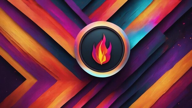 A colorful background with a colorful design that says'fire'on it