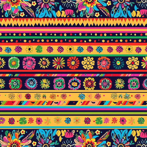 Photo a colorful background with a colorful design with flowers and a butterfly