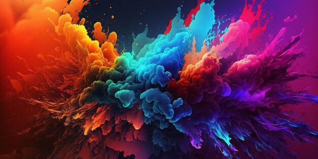 A colorful background with a colorful explosion of paint.