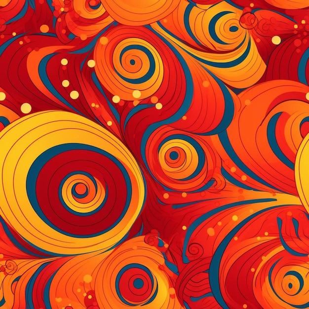 Photo a colorful background with a colorful pattern of circles and the word spiral.