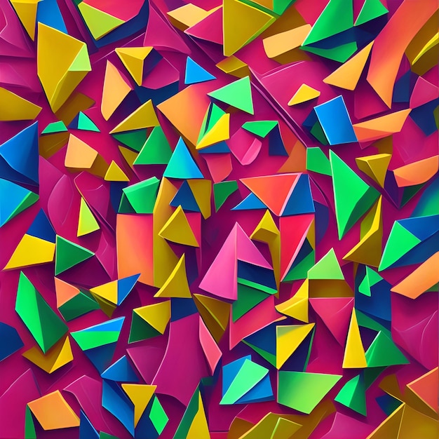 A colorful background with a colorful triangle pattern.