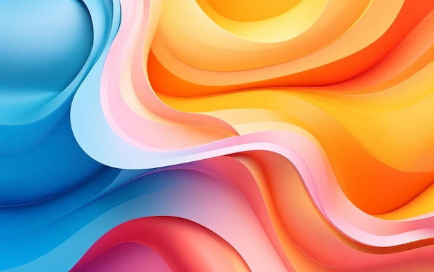 Colorful background with a colorful wave in the middle