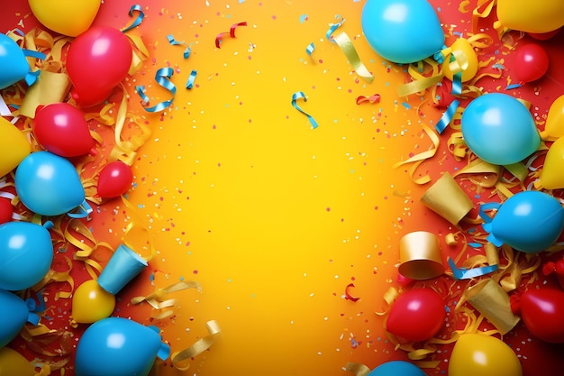 A colorful background with confetti and confetti