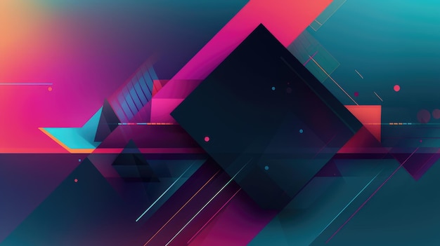 A colorful background with a cube