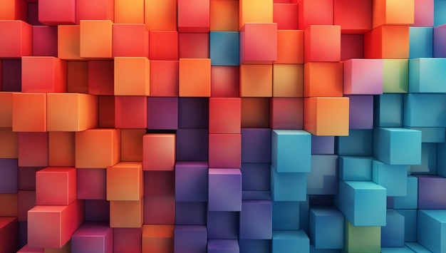 A colorful background with cubes and the word cubes.
