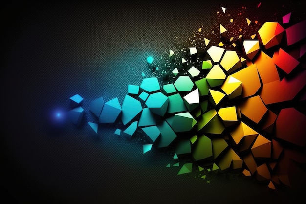 A colorful background with cubes and the words " cubes " on it.