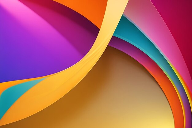 Colorful background with curve and light composition