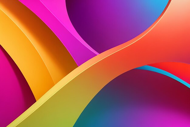 Colorful background with curve and light composition