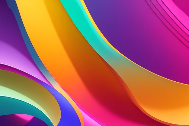 Colorful background with curve and light composition